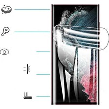 Store Samsung Galaxy S23 Ultra ile Uyumlu Tam Kapatan Şeffaf Esnek Ince Kırılmaz Cam Ekran Koruyucu
