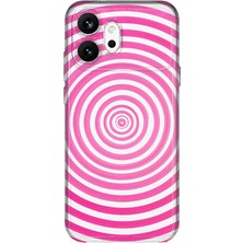 LOTUS GOLD Honor 600 Uyumlu Pembe Spiral Desenli Şeffaf Telefon Kılıfı