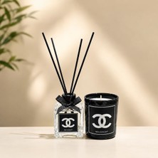 Tiem Consept Vanilya Kokulu Dekoratif Oda Kokusu Seti - 150G Kokulu Mum & 100ML Çubuklu Oda Kokusu