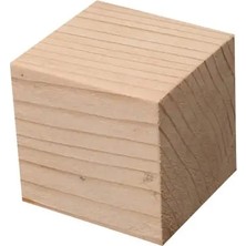 St. Morritz (9X9X9 cm 6 Adet) Köknar (Göknar) Hobi Ahşap Küp
