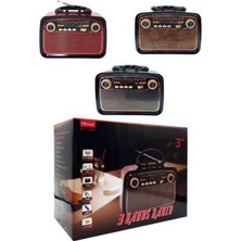 Zero Land Edntrend Nostaljik Görünümlü Ahşap Radyo Tf Sd USB Girişli LED Fener Işıklı
