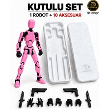 Tiri Design Dummy Robot Kutulu Set Oynar Eklemli Pozlanabilir Figür – Pembe