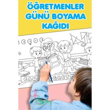 St. Morritz Simkids 24 Kasım Öğretmenler Günü Canım Öğretmenim Dev Boyama Kağıdı 2,5 Metre