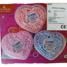 St. Morritz Özel Kalpli Kutu 3X200 gr Slime Ele Yapışmayan Köpüklü Slaym Seti Sertifikalı