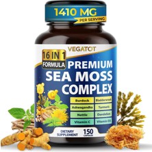 Vegatot Sea Moss 1410MG Daily Wellness Support 150 Capsules.