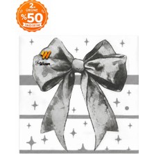 homvira 🎀 Fiyonklu Desenli Peçete 1 Paket (20'li) | Şık ve Dekoratif Kağıt Peçete | Doğum Günü, Nişan, Söz, Davet, Parti ve Özel Gün Sofra Peçetesi