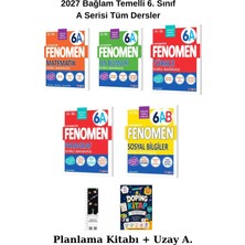 Fenomen 6. Sınıf Matematik-Türkçe-Fen Bilimleri -Paragraf -Sosyal Bilgiler (A Serisi 5 Li Tüm Dersler Sb Seti)(Planlama Kitabı +Uzay A)2027 Bağlam Temelli