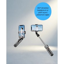 Meks Işıklı Bluetooth Selfie Çubuğu 130 cm Yükseklik ile Tripod