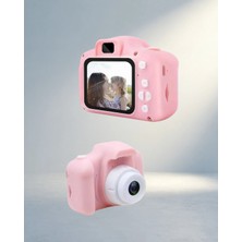 Meks Eğlenceli Pembe Mini Çocuk Kamerası 1080P Hd 8mp