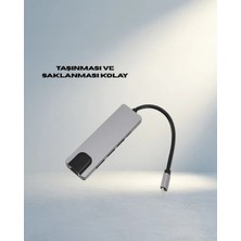 Meks Profesyonel Type-C Hub 4K HDMI ve Usb3.0 ile Oyun ve Ofis Kullanımı