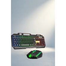 Meks Ergonomik Rgb Işıklı Gaming Klavye ve Mouse Seti