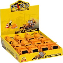 Edutoys Kamyon-Harç Sürtmeli Araba 12'li Stand