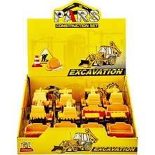 Edutoys Kepçe-Dozer Sürtmeli Araba 12'li Stand