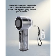 Meks Hafif Tasarımlı Ultra Sessiz USB Şarjlı Fan 3000 Mah