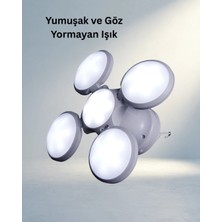 Meks Taşınabilir 5 Kanatlı Solar Kamp Lambası USB Şarjlı IP65 Su Geçirmez