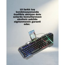 Meks Mekanik Hissiyatlı Rgb Klavye Mouse Seti Oyun Için