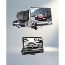Meks Geniş Açı Full Hd Araç Kamerası 3'lü 4.0” Ekranlı
