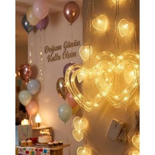 Romantik Kalp LED Işık Neon Görünümlü Dekoratif Oda Lambası - 9322-8104