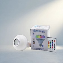 Meks Bluetooth Hoparlörlü Rgb LED Ampul Uzaktan Kumandalı 7W Aydınlatma