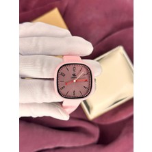 Elora Atelier Pembe Kare Kadran Kadın Kol Saati