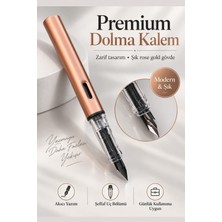 Vox Art Dolma Kalem F Uç Piston Mekanizma  Roze Gold Gövde