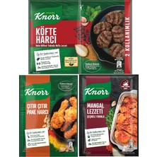 Knorr 3'lü Harç ve Çeşni Seti (Köfte Harcı, Pane Harcı, Fırında Tavuk Çeşnisi)