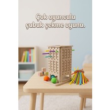 Mibe.co Renkli Çubuk Denge Oyunu Eğitici Montesorri Aile Oyunu