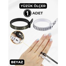 St. Morritz 1 Adet Beyaz Yüzük Ölçü Metresi, Parmak ve Yüzük Ölçer, Yüzük Ölçüm, Yüzük Ölçek