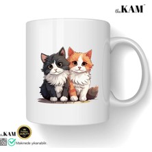 St. Morritz Sevgili Kediler Kupa Bardak A Kalite (Kedi Baskılı Kupa Bardak)