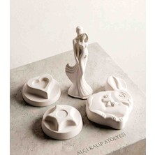 Crafted Pulsar Modern Romantik Aşık Çift Heykeli - Dekoratif Alçı/taş Tozu Biblo, Ev & Ofis Salon Aksesuarı, Evlilik & Yıldönümü Hediyesi