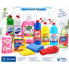 Ofis Temizlik Seti 10 Parça – Domestos, Asperox, Dalan, Tuz Ruhu, Temizlik Bezi, Mikrofiber Bez, Eldiven ve Oda Spreyi