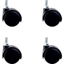 Pileli Store Küçük Plastik Vidalı Teker - 40 mm  HKS102 - 4 Adet