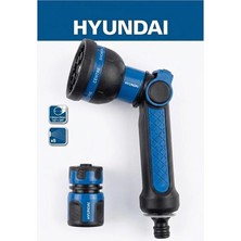 Hyundai 8 Fonksiyonlu Bahçe Sulama Fıskiyesi + 1/2" Hortum Bağlantı Aparatı Seti