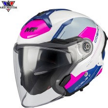 Mt Helmets Cosmo Sv A8 Parlak Güneş Vizörlü Yarım Kask