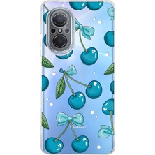 LOTUS GOLD Huawei Nova 9 Se Uyumlu Kiraz Desenli Şeffaf Telefon Kılıfı