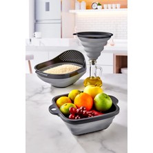St. Morritz Katlanır 3 Parça Mutfak Süzgeç Seti – Collapsible Set