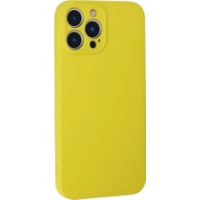 TeknoKapsül iPhone 13 Pro Kılıf Nano Içi Kadife Silikon - Sarı