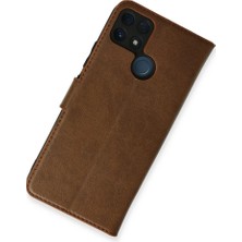 TeknoKapsül Realme C25 Kılıf Trend S Plus Kapaklı Kılıf - Taba