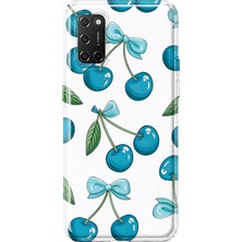 LOTUS GOLD Oppo A52/72/92 Uyumlu Kiraz Desenli Şeffaf Telefon Kılıfı