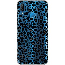 LOTUS GOLD Huawei P20 Lite Uyumlu Leopar Desenli Şeffaf Telefon Kılıfı