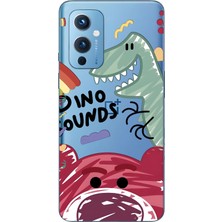 LOTUS GOLD Oneplus 9 Uyumlu Sevimli Ayıcık ve Dino Desenli Şeffaf Telefon Kılıfı