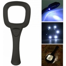 Meks 6 Ledli ve Mor Işıklı Büyüteç 60MM
