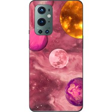 LOTUS GOLD Oneplus 9 Pro Uyumlu Galaksi Uzay Desenli Şeffaf Telefon Kılıfı
