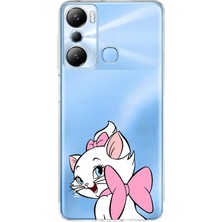 LOTUS GOLD Infinix Hot 20I Uyumlu Sevimli Kedi Desenli Şeffaf Telefon Kılıfı