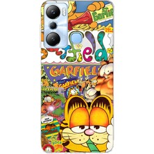 LOTUS GOLD Infinix Hot 20I Uyumlu Garfield Desenli Şeffaf Telefon Kılıfı