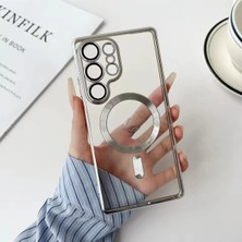 Teknomoda Apple iPhone 17E Kılıf Kamera Lens Korumalı Renkli Magsafe Şeffaf Silikon Gümüş