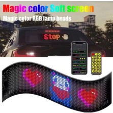 Meks LED Panel Cama Yapışan Telefon Kontrollü LED Ekran Panel 16*64 LED Sayısı
