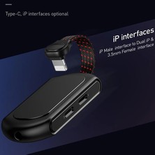Uravas Store Baseus L47 3in1 2x iPhone Lightning Başlık ve 3.5mm Kulaklık Çıkışlı Şarj ADAPTÖRÜ-(5775)