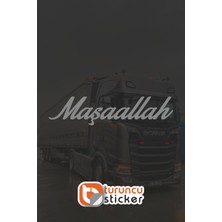 Turuncu Sticker Maşallah Sticker Etiket 20x4.5 cm – Araç – Motor – Laptop - Kask Etiket Sticker