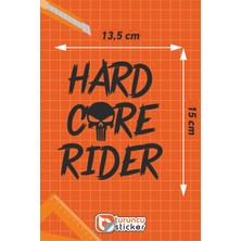 Turuncu Sticker Hard Core Rider Punisher Sticker Etiket 13,5x15 cm – Araç – Motor – Laptop – Kask